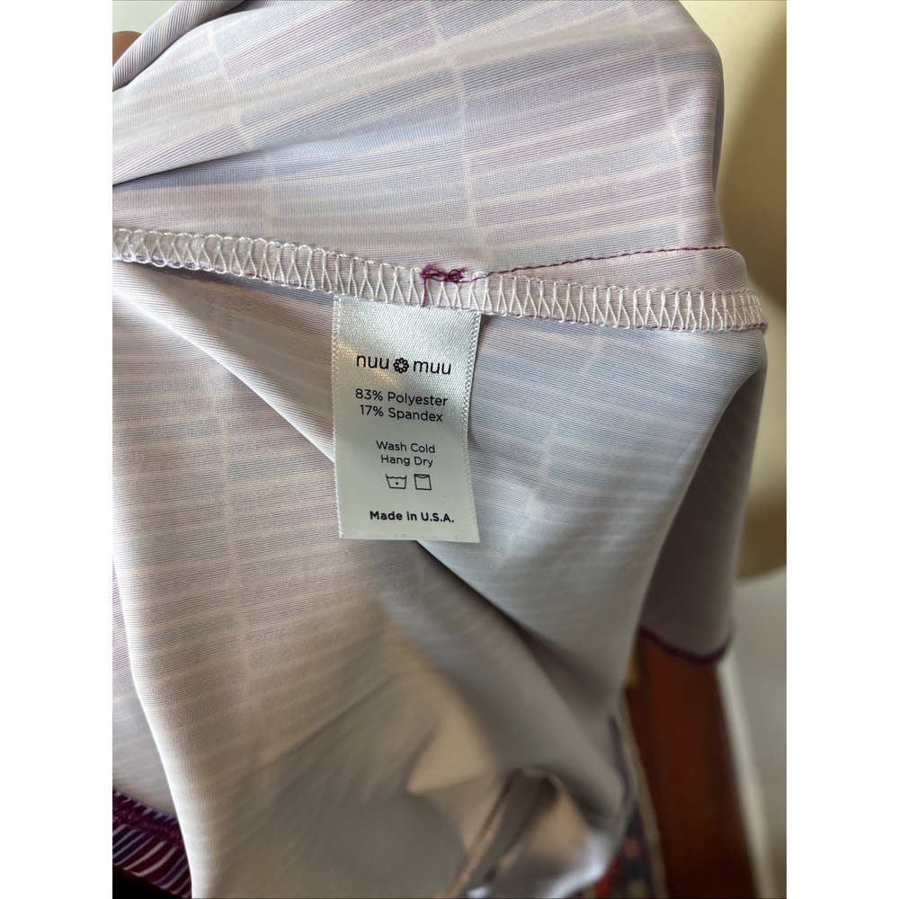 Nuu Muu Sleeveless Scoop Neck Purple‎ Geometric Stretch Dress XS - Picture 10 of 10